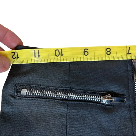 NWOT PRINCESS POLLY Faux leather black skinny pants High Waist Zippers Size 2 - Picture 4 of 10